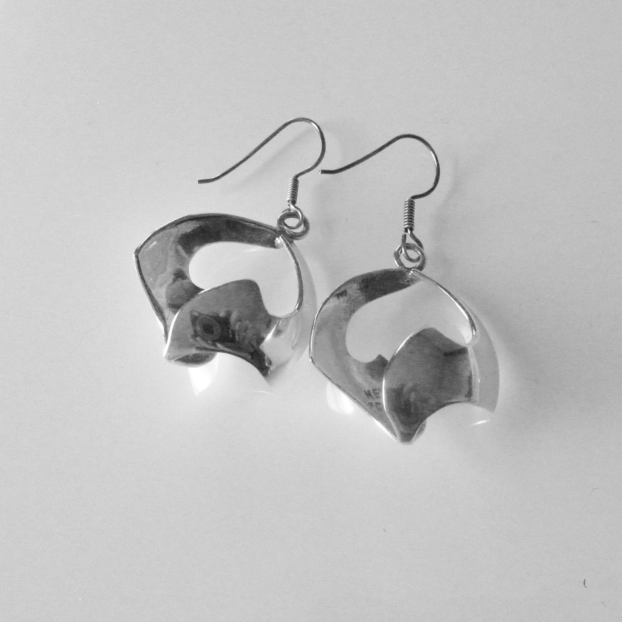 Sculptural Sterling Silver Earrings