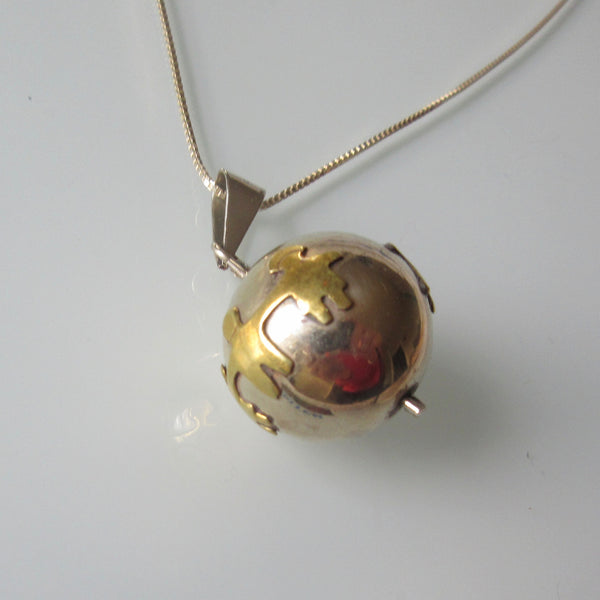 Harmony Ball Pendant on Sterling Silver Chain 20"