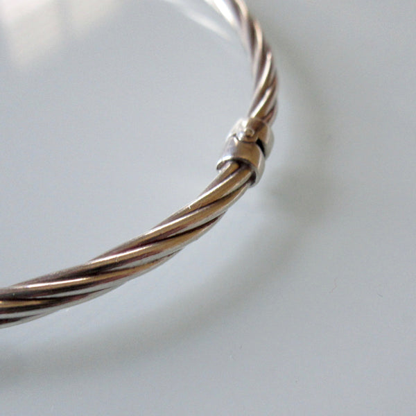 Sterling Silver Hinged Bangle Italy