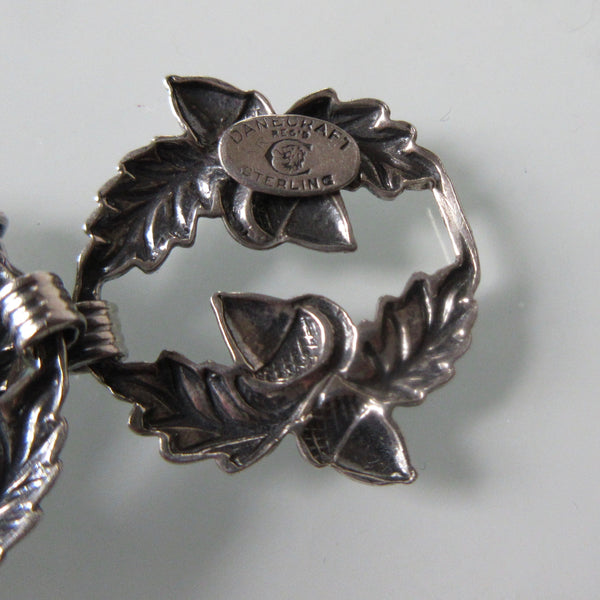 Repousse Sterling Silver Bracelet Danecraft Acorn Oak Leaf