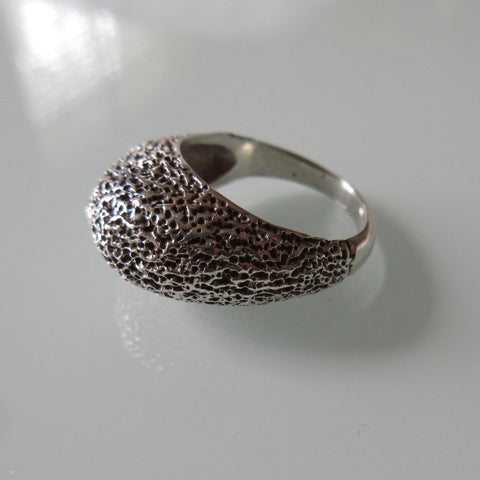 Hand Made Modernist Sterling Silver Organic Ring