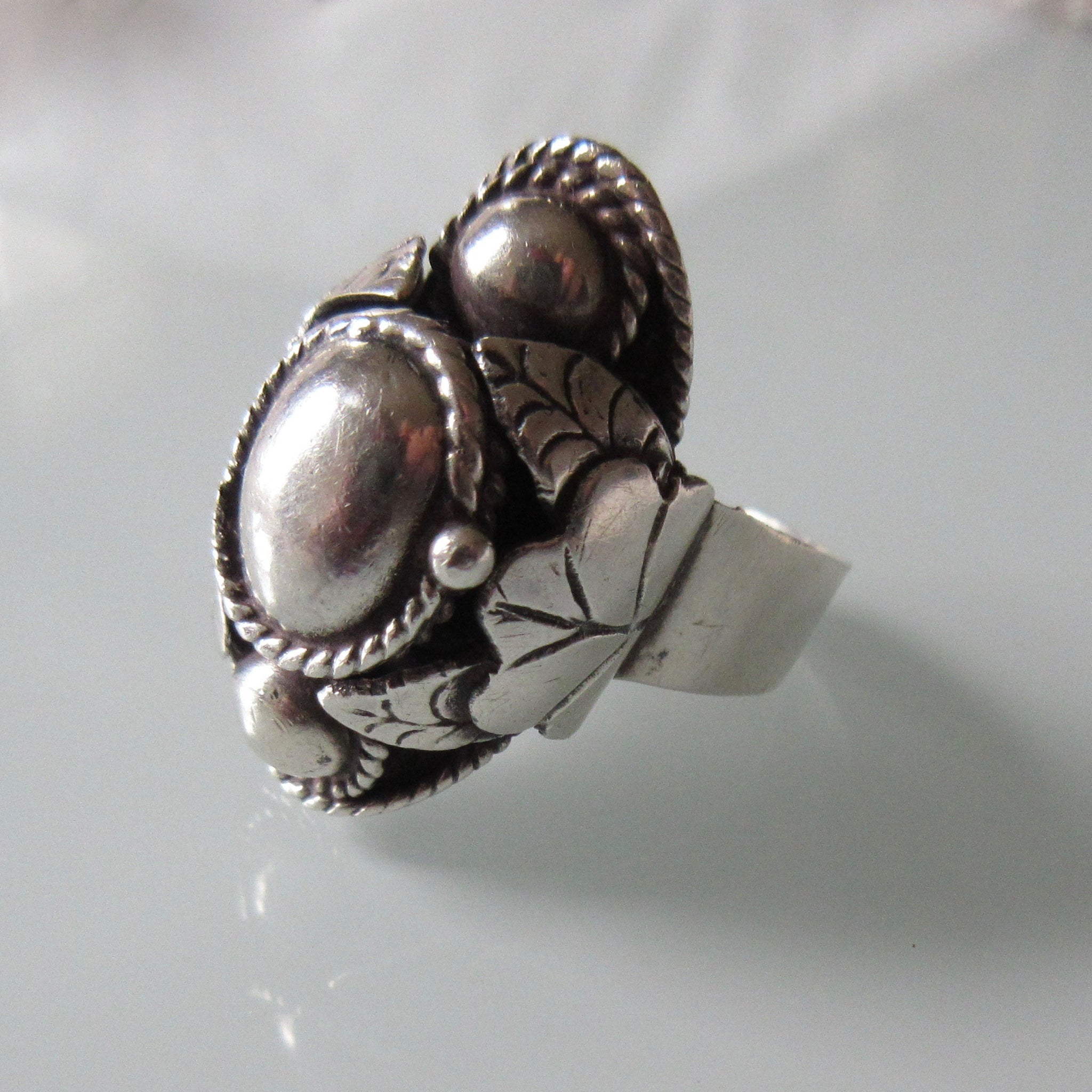 Vintage Sterling Silver Poison Ring Taxco Mexican