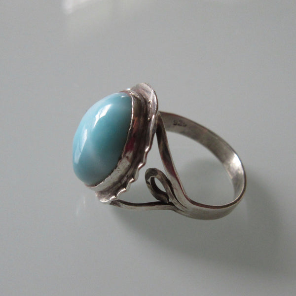 Turquoise Cabochon & Sterling Silver Ring