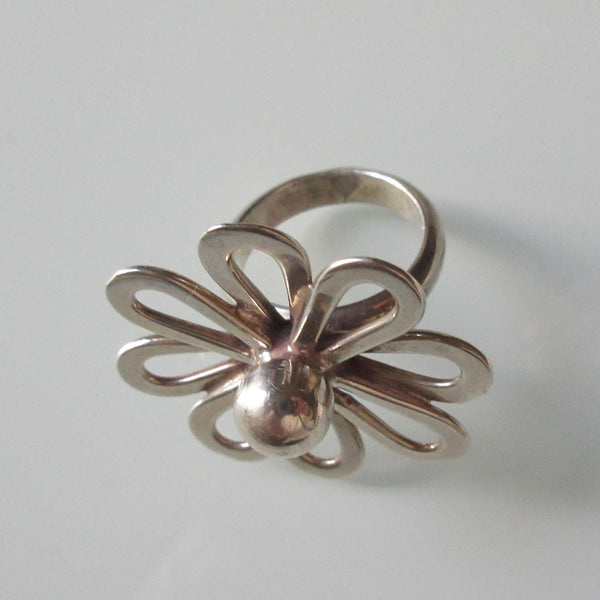 Flower Power Open Flower Sterling Silver Ring