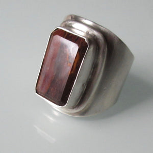 Modernist Jasper & Sterling Silver Ring
