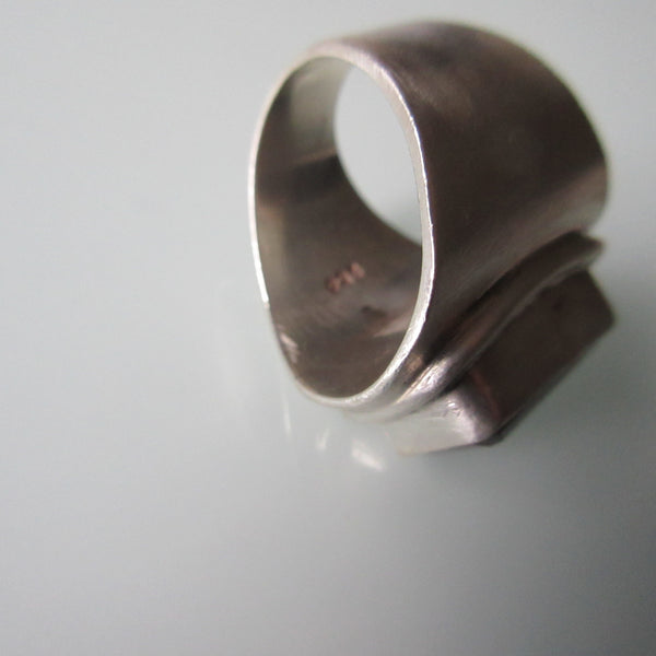 Modernist Jasper & Sterling Silver Ring
