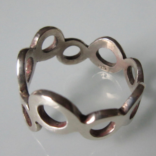 Modernist Circle Sterling Silver Ring