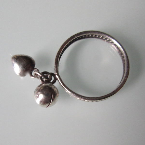 Vintage Sterling Silver Dangle Ring