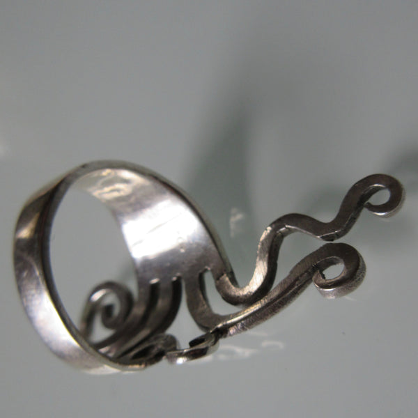 Contemporary Swirl Sterling Silver Ring