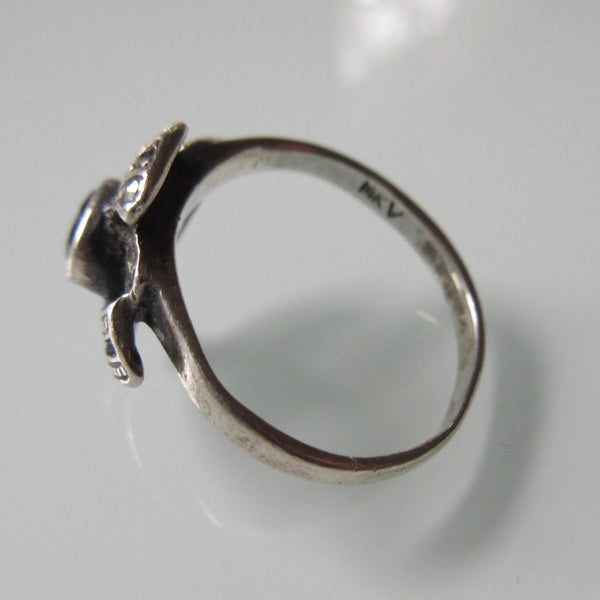 Celtic Scottish Vintage Thistle Silver Ring
