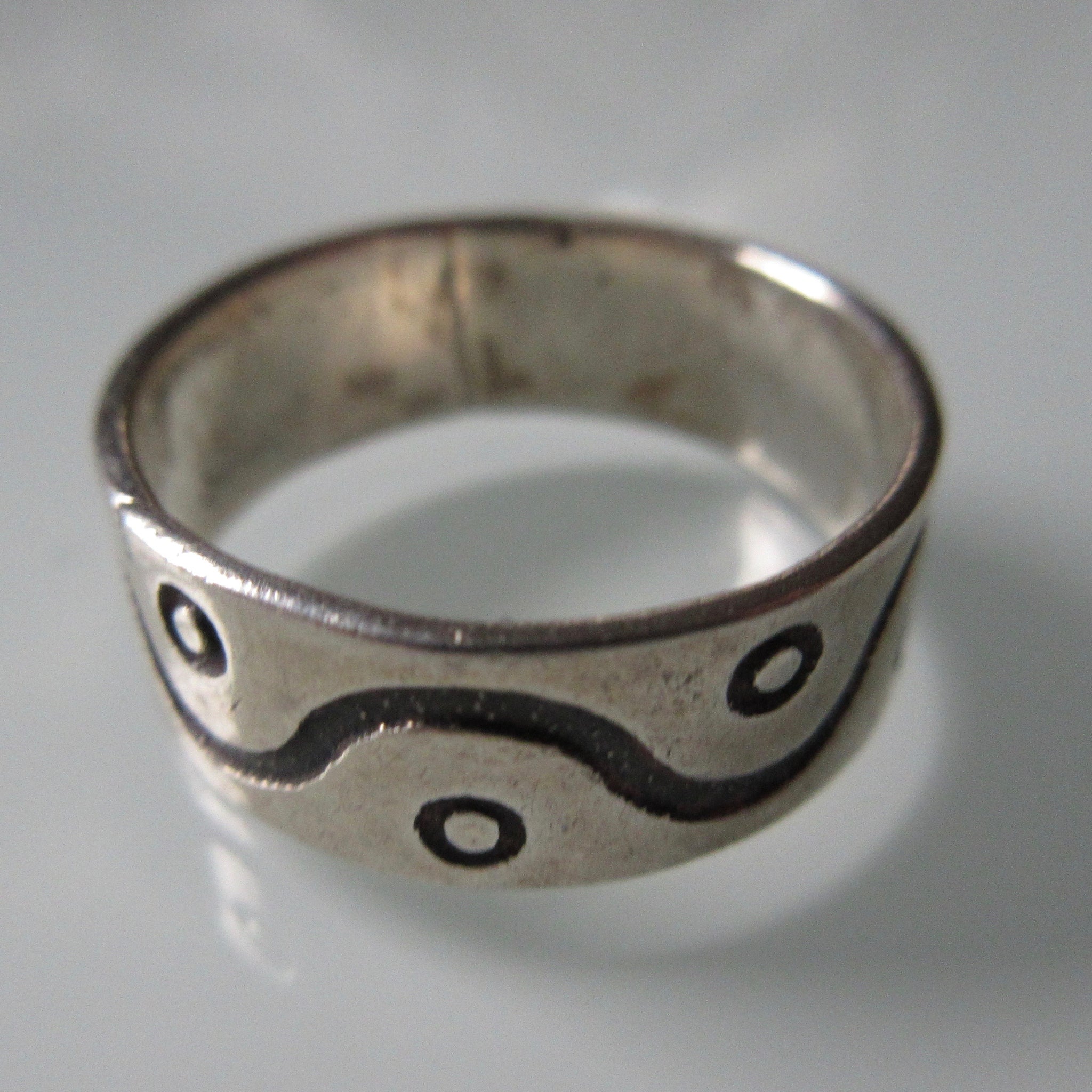 Wave & Dot Sterling Silver Ring