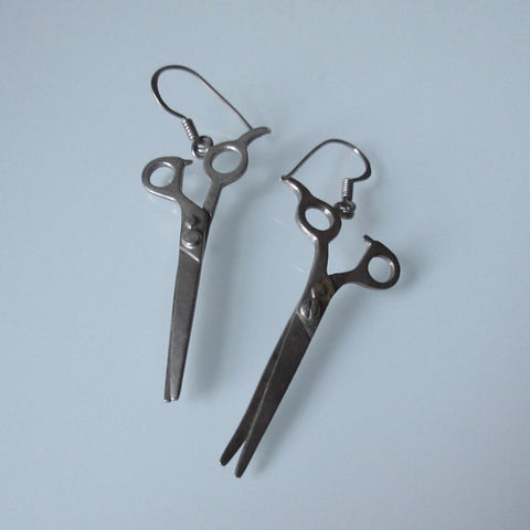 Hair Dresser Scissors Sterling Silver  Earrings