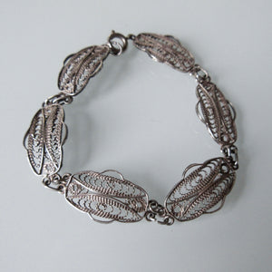 Filigree Sterling Silver Link Bracelet