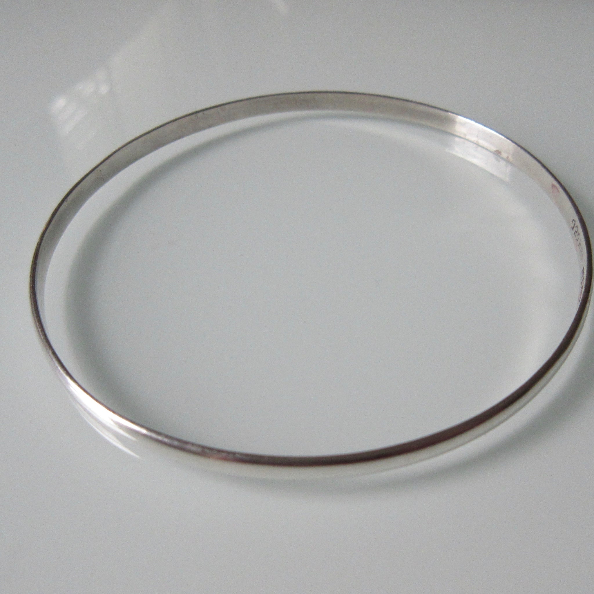 Vintage Smooth Mexican Sterling Silver Bangle