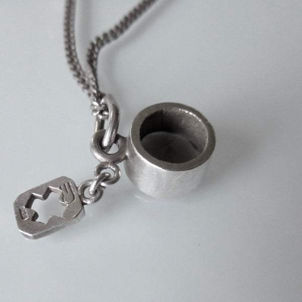 Contemporary Smokey Quartz  Pendant and Sterling Silver Necklace