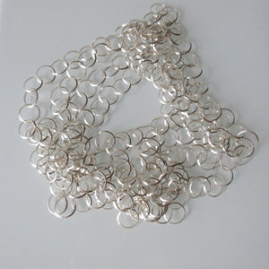 Long Link Sterling Silver Chain Necklace