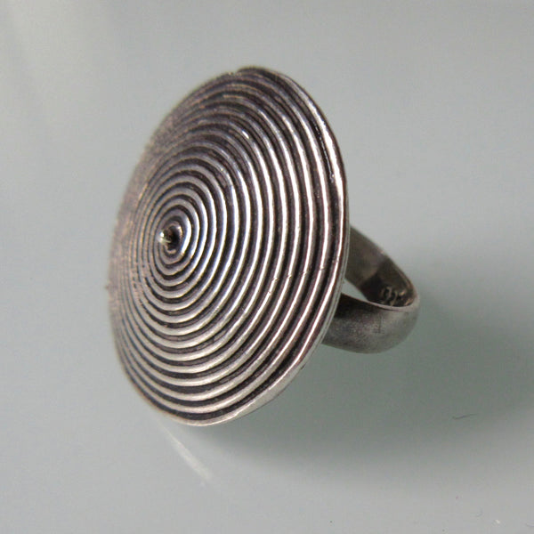 Concentric Circle Silver Ring
