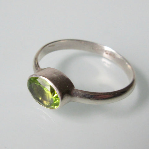 Peridot Silver Ring