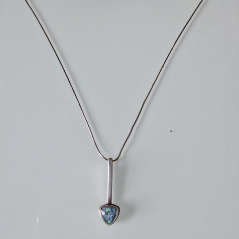 Modernist Triangle Pendant - Blue