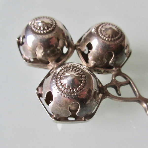 Victorian Era Silver Rattle With Whistle
