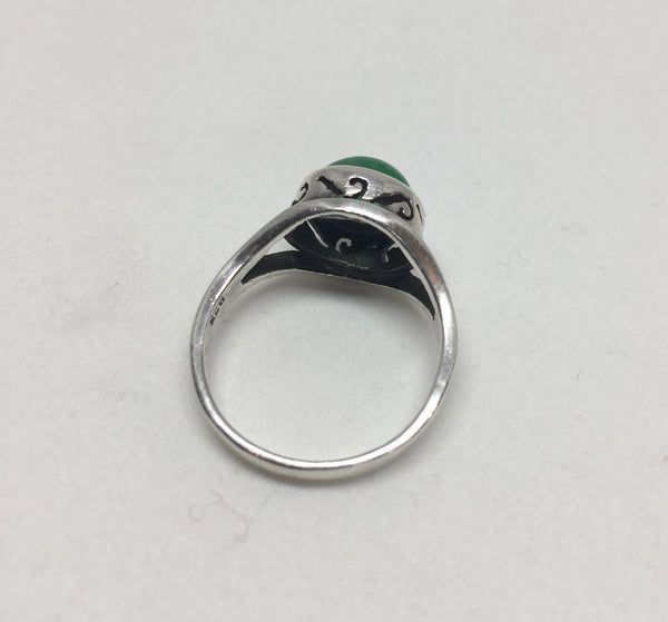 Vintage Silver Jade Ring