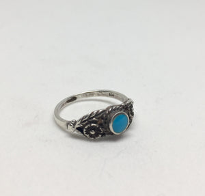 Vintage Silver Navajo Turquoise Ring