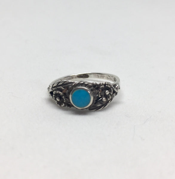Vintage Silver Navajo Turquoise Ring