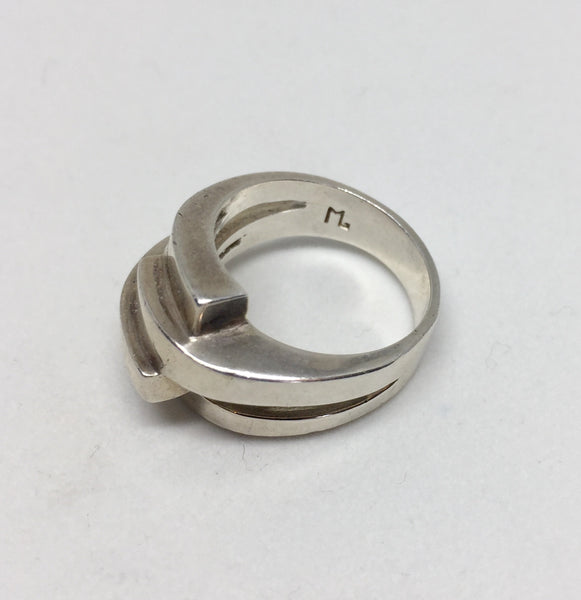 Silver Architectural Styled Ring