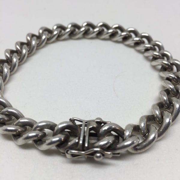 Heavy Link Chain Silver Bracelet
