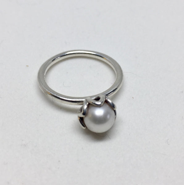 Pandora Pearl Silver Ring