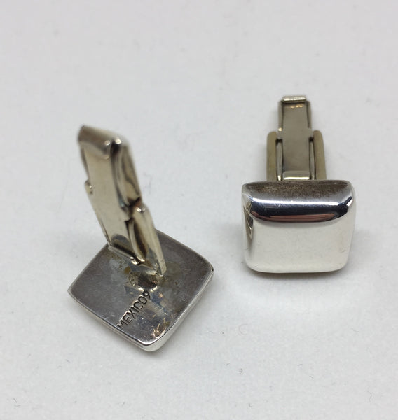 Silver Chicklet Cuff Links