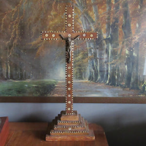Early 20th Century Wooden Jerusalem Crucifix