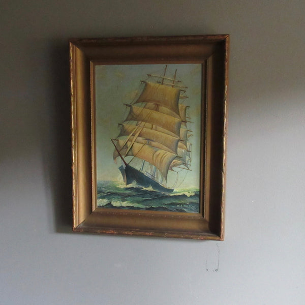 Ship Oil Painting W.A. Roscoe