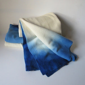 Vintage  Hand Dip Dyed Merino Wool Blanket