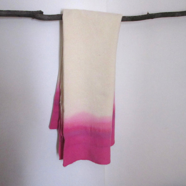 Vintage Dip Dyed Wool Blanket Throw - Pink