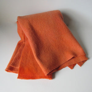 Vintage Over Dyed Wool Blanket - Orange