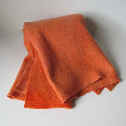 Vintage Over Dyed Wool Blanket - Orange