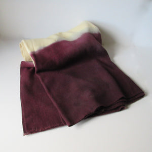 Dip dyed wool blanket