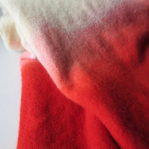 Dip Dyed Vintage Wool Blanket Red