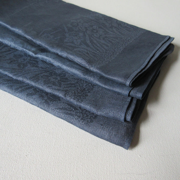 Vintage Linen Napkins - Steel  Blue - 4