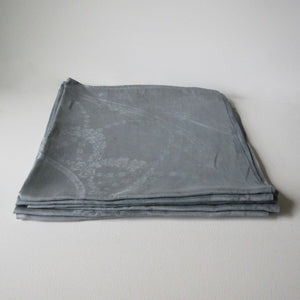 Vintage Linen Napkins - Silver Green Gray - 8