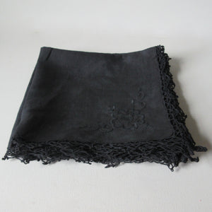 Vintage Linen Napkins - Black  - 4