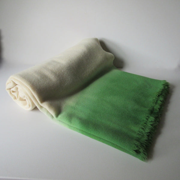 Dip Dyed Vintage Wool Blanket Kelly Green