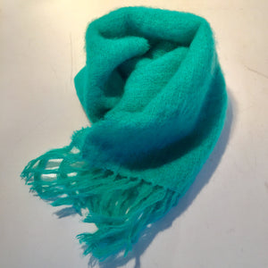 Mohair Wool Scarf John Hanly - Green Turquoise