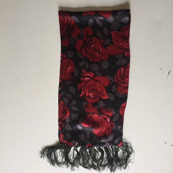 Silk Scarf with Roses