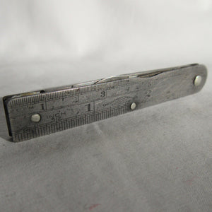 Combination Pocket Pen Knife & Ruler Chesterman