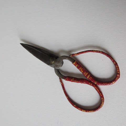 Scissors Chinese Hand Forged Steel Rattan Wrapped Handles