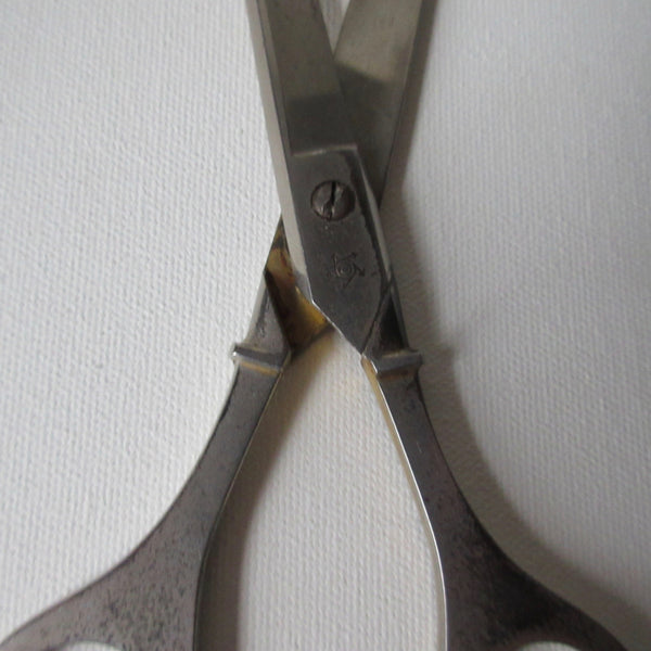 Vintage Paper Scissors in Leather Case
